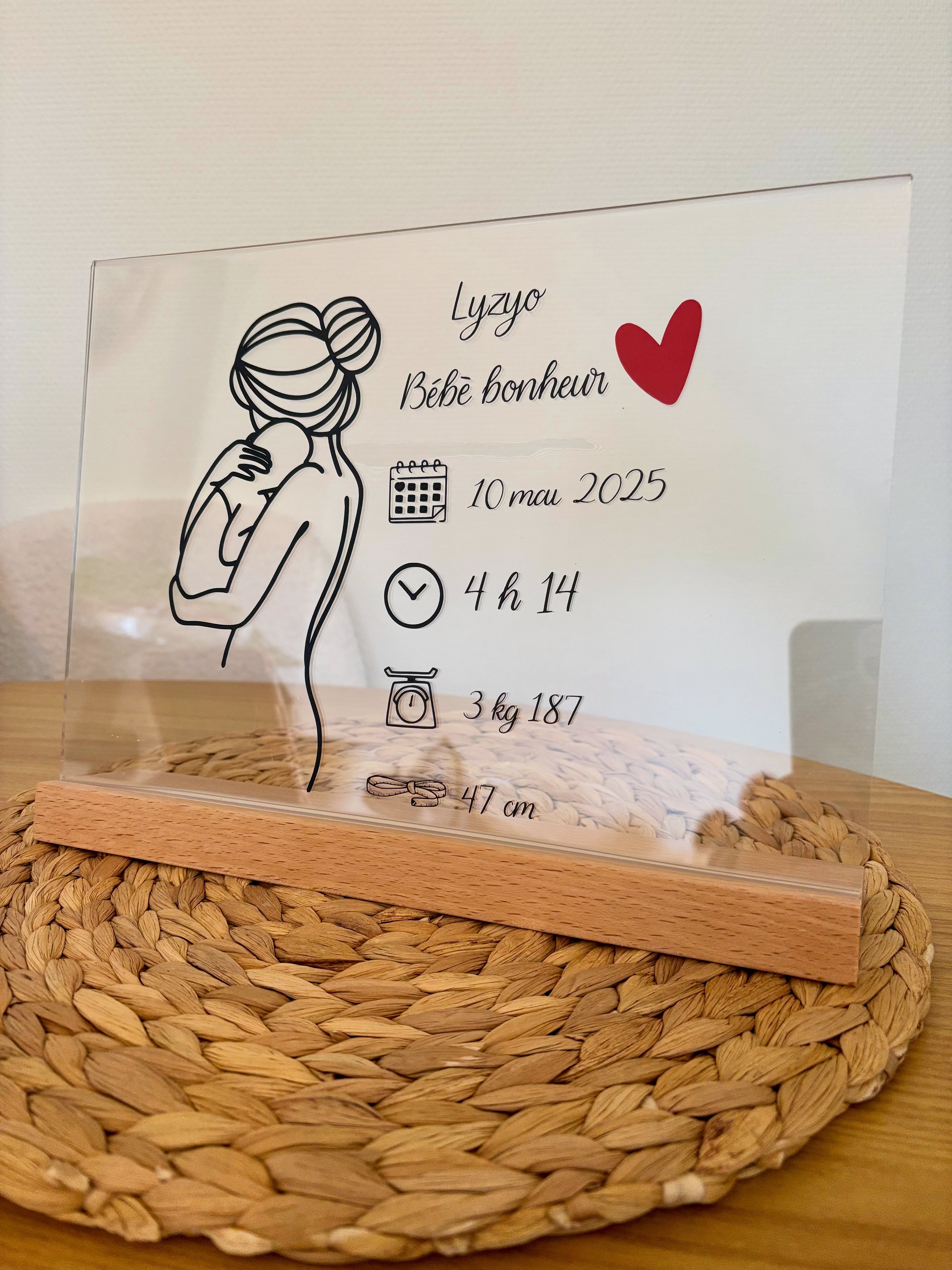 Cadre naissance personnalisé