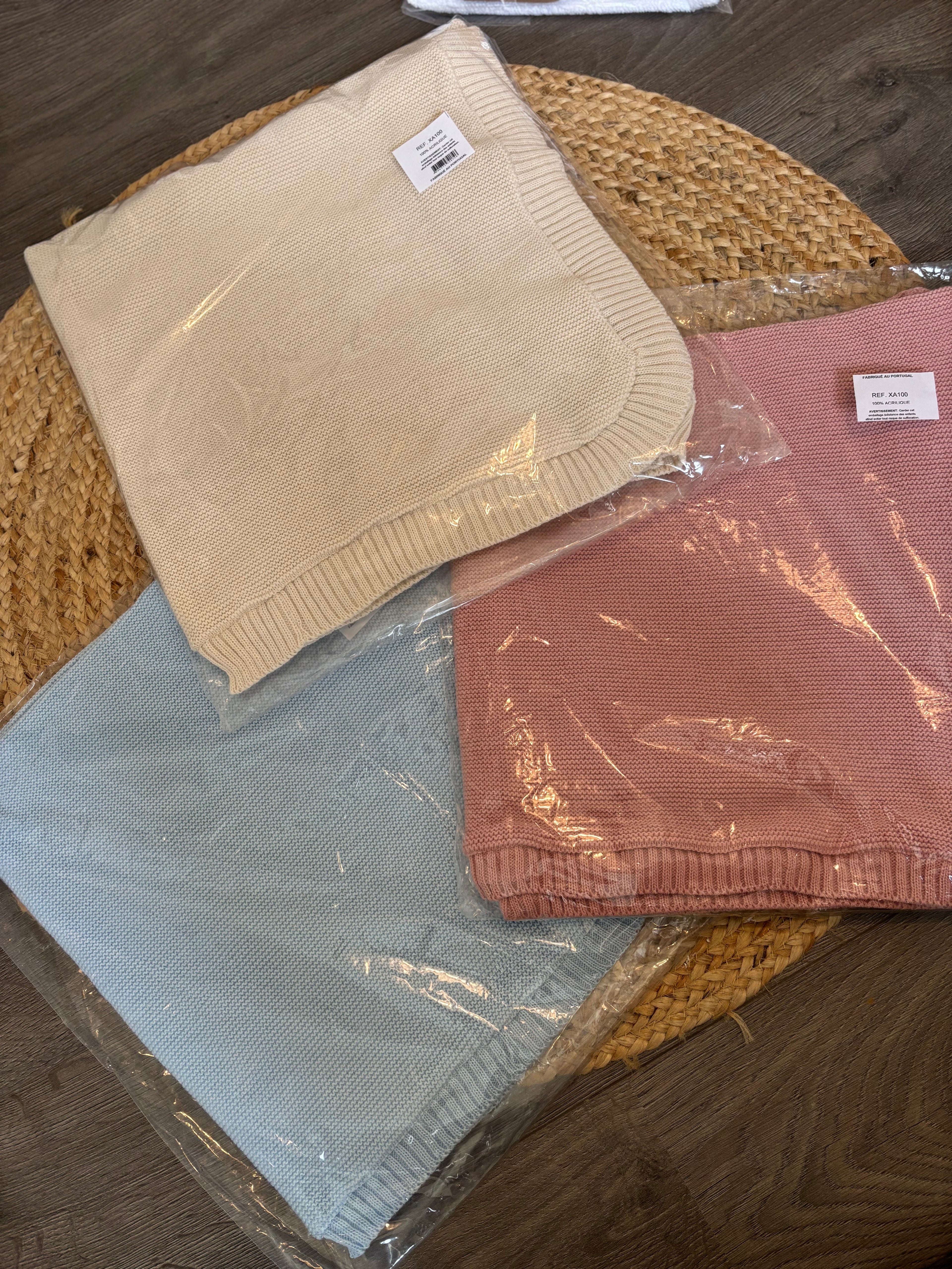 Plaid en maille personnalisable